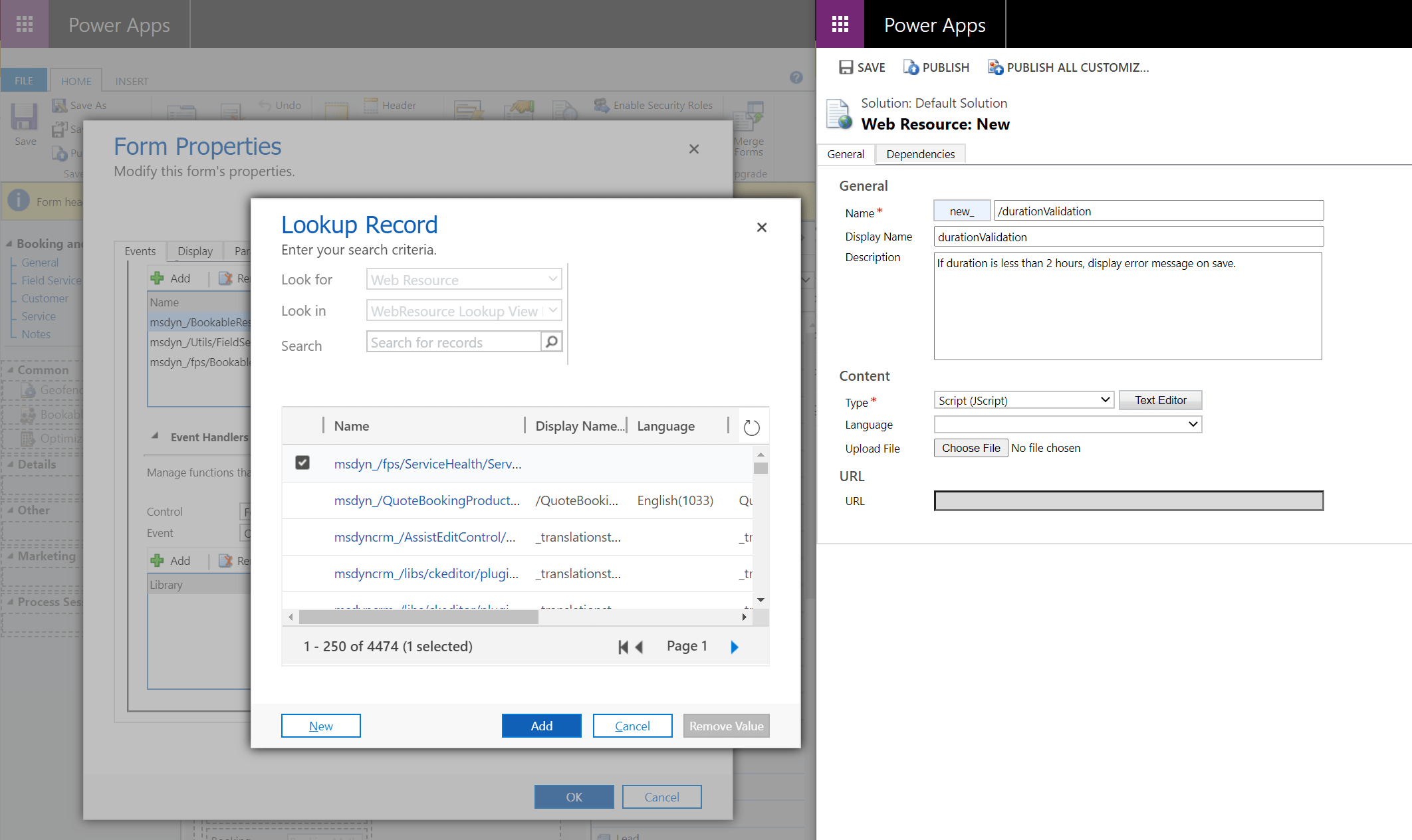 Create workflows and scripts for the mobile app Dynamics 365 Field