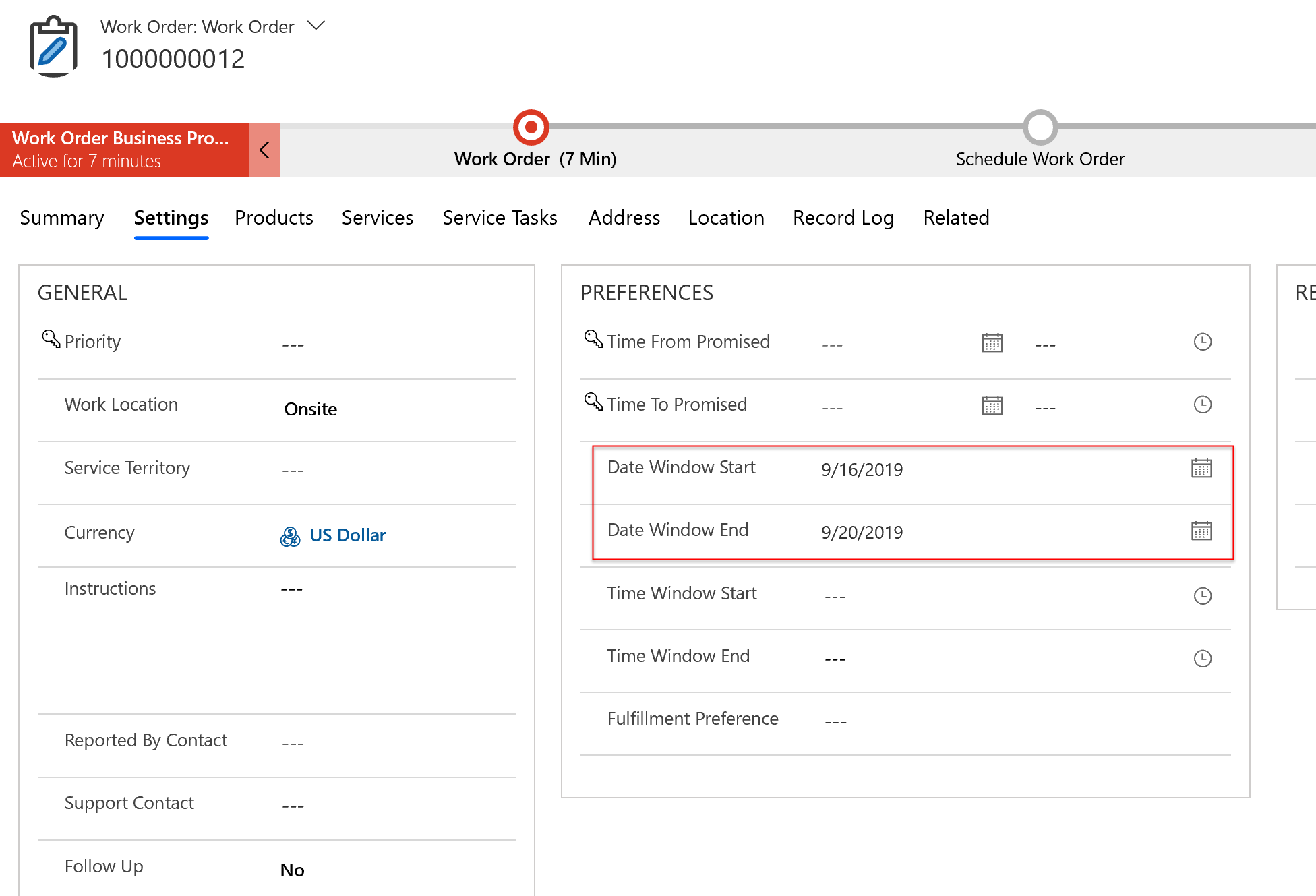 Schedule with time constraints in Dynamics 365 Field Service