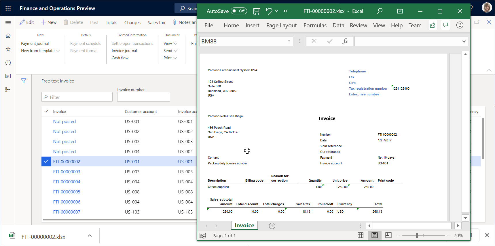 Finance and operations application documentation