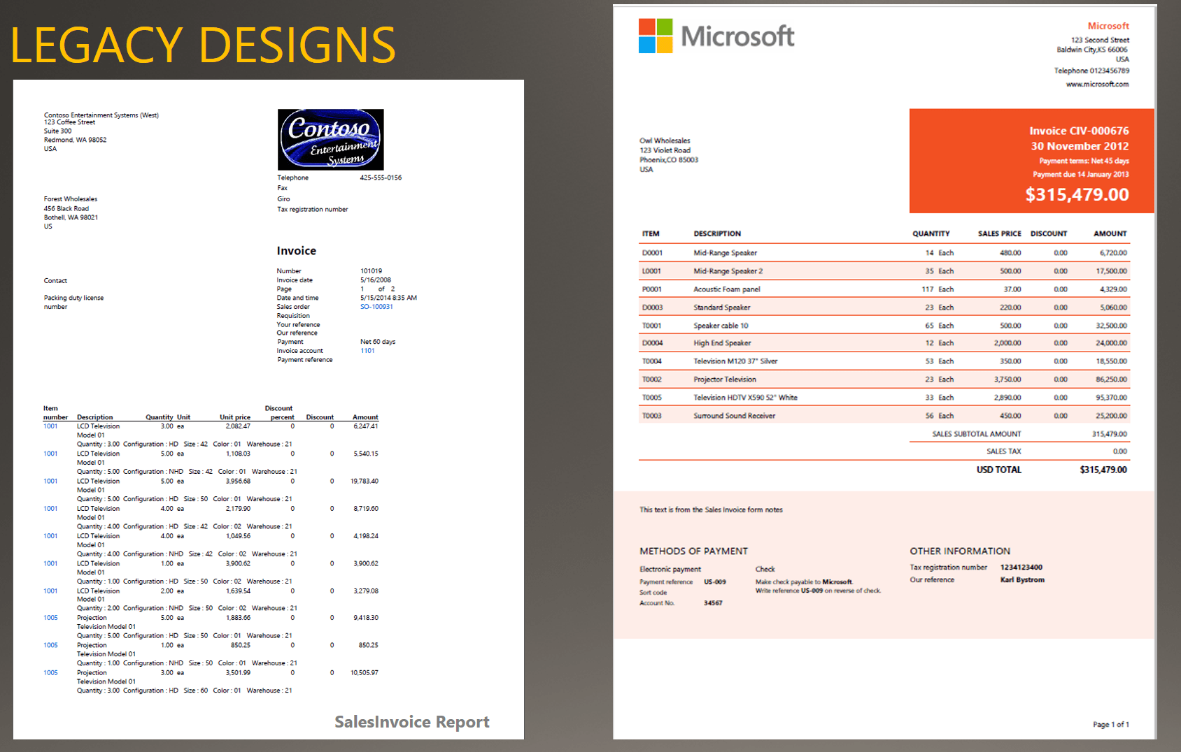 Install modern report design templates Finance & Operations