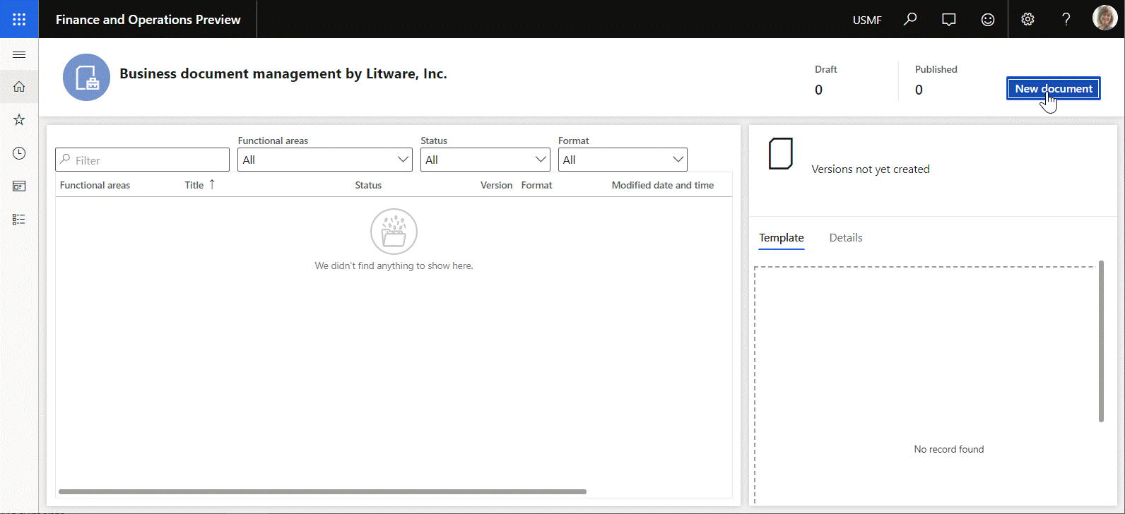 Update the structure of a business document template Finance & Operations Dynamics 365