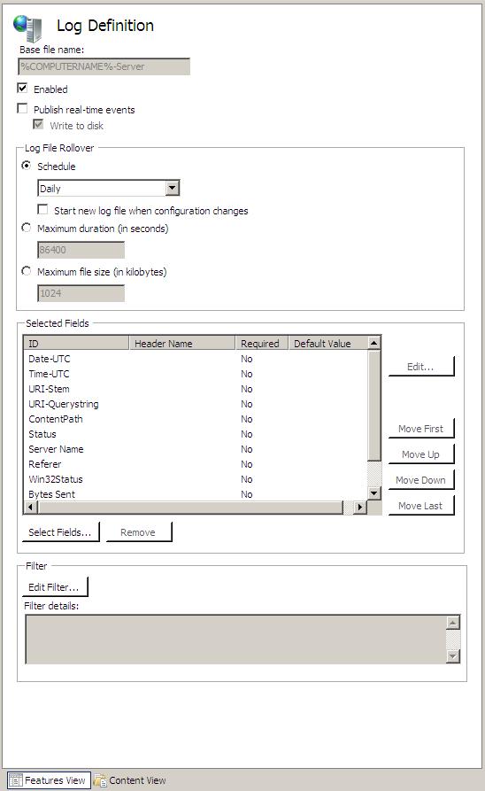 Advanced Logging for IIS Custom Logging Microsoft Learn