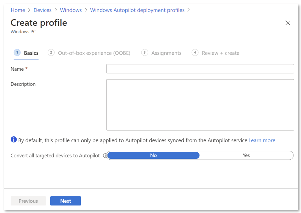 Configure Autopilot profiles Microsoft Learn