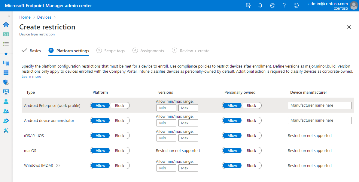 Manage operating system versions with Intune Microsoft Intune