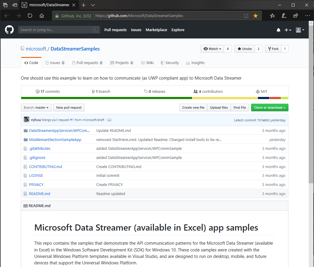Get Data Streamer UWP App Samples Excel Data Streamer Microsoft Learn