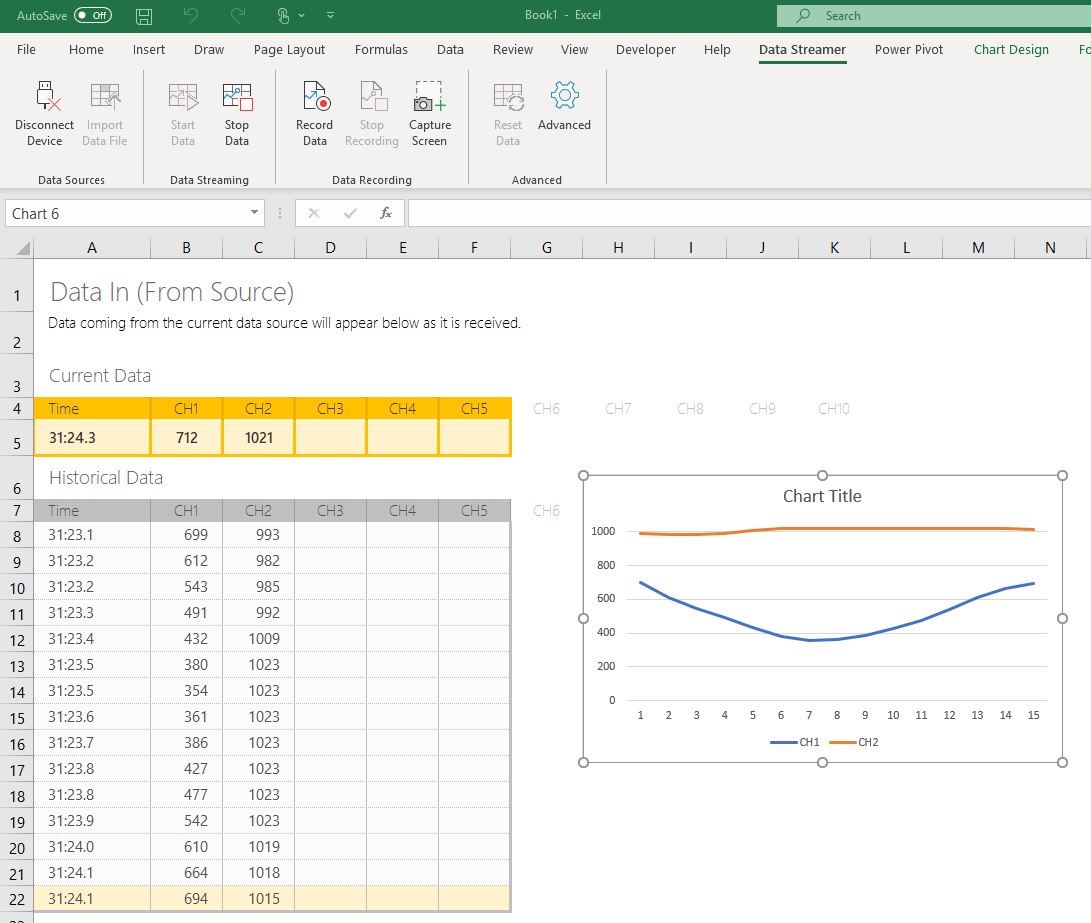Tutorial Visualize streaming data in Excel Excel Data Streamer