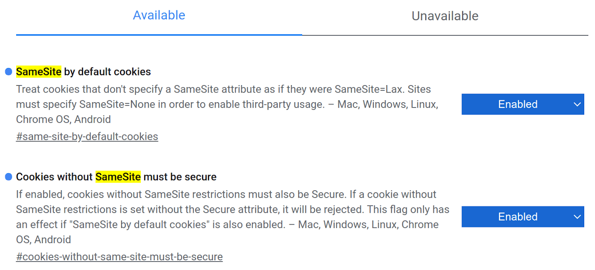 Chrome SameSite cookie behavior effect on customer applications
