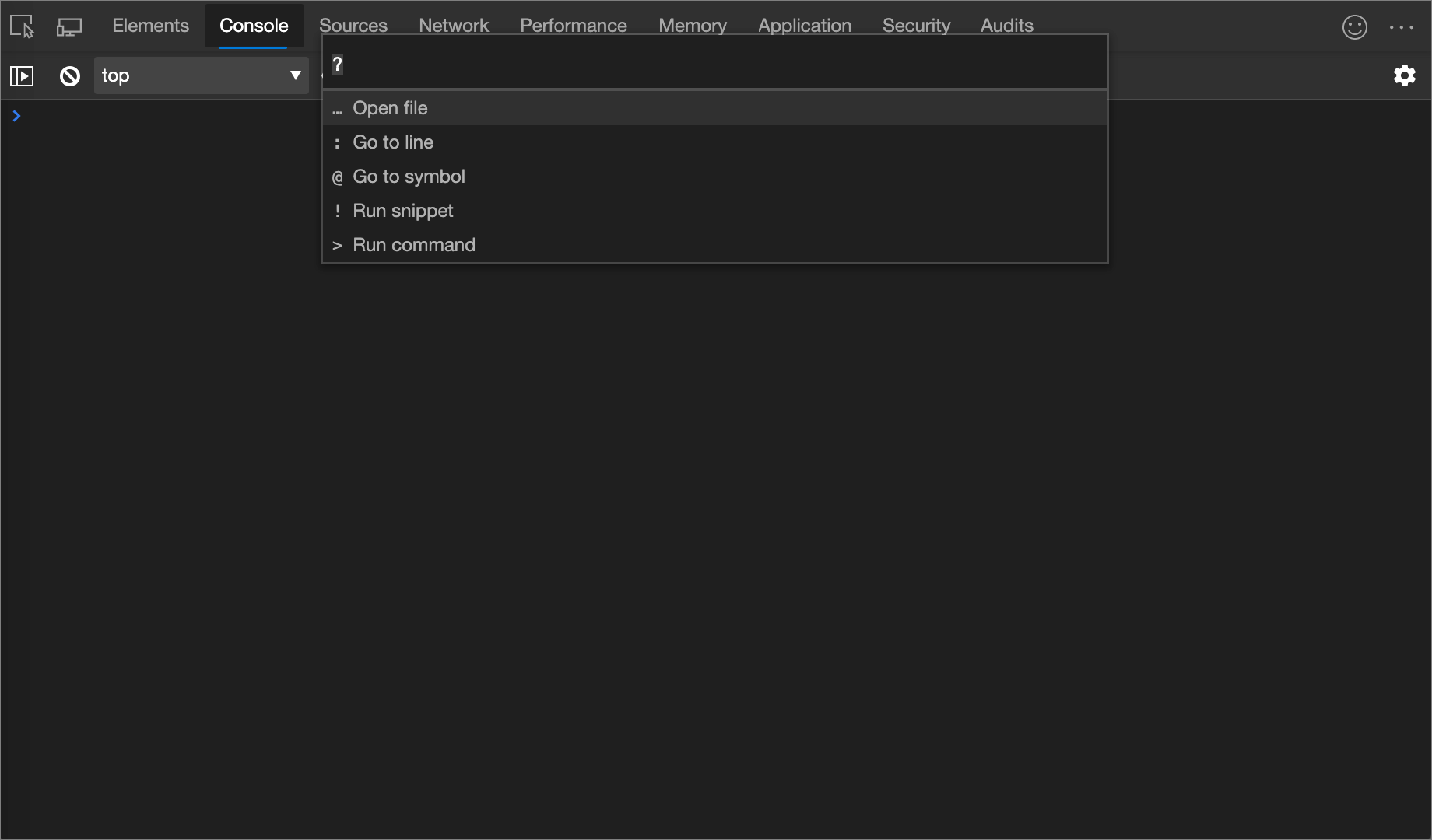 Run commands in the Command Menu Microsoft Edge Development
