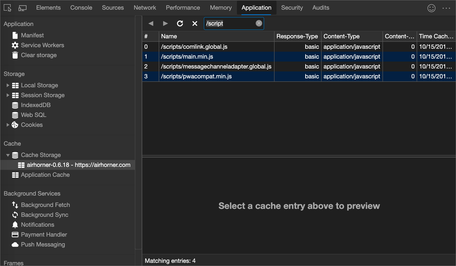 View Cache data Microsoft Edge Development Microsoft Learn