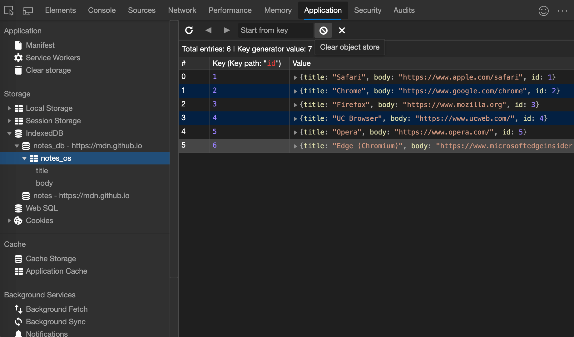 View and change IndexedDB data Microsoft Edge Development Microsoft
