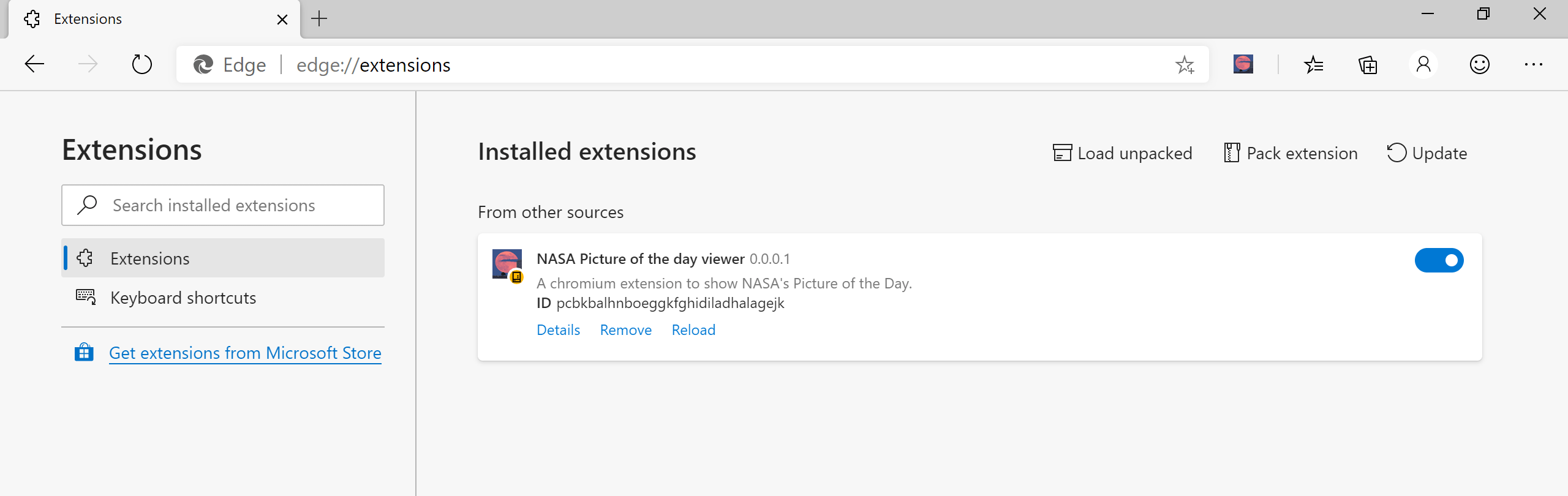 Sideload an extension Microsoft Edge Development Microsoft Learn