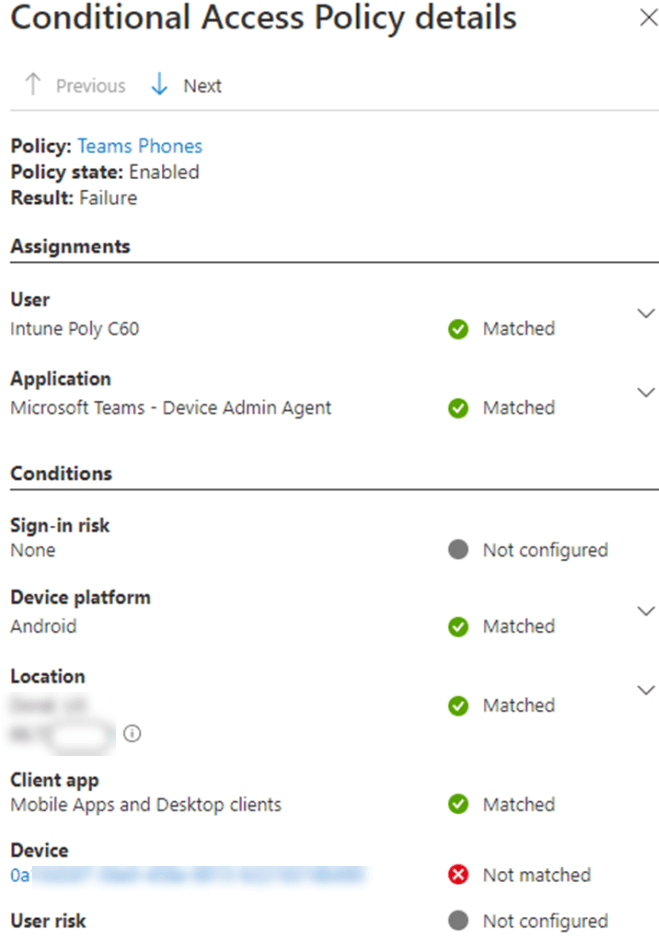 Fix Conditional Accessrelated issues for Teams Android devices