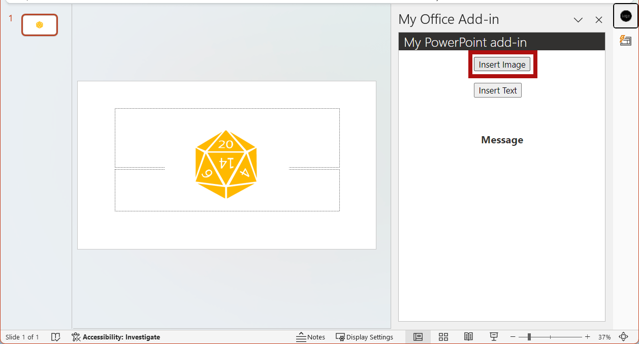 PowerPoint addin tutorial Office Addins Microsoft Learn