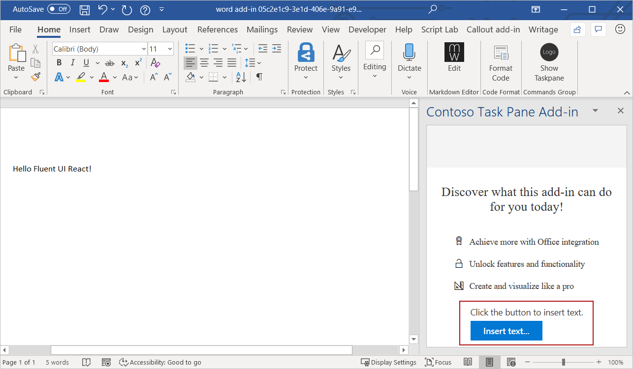 Fluent UI React in Office Addins Office Addins Microsoft Learn