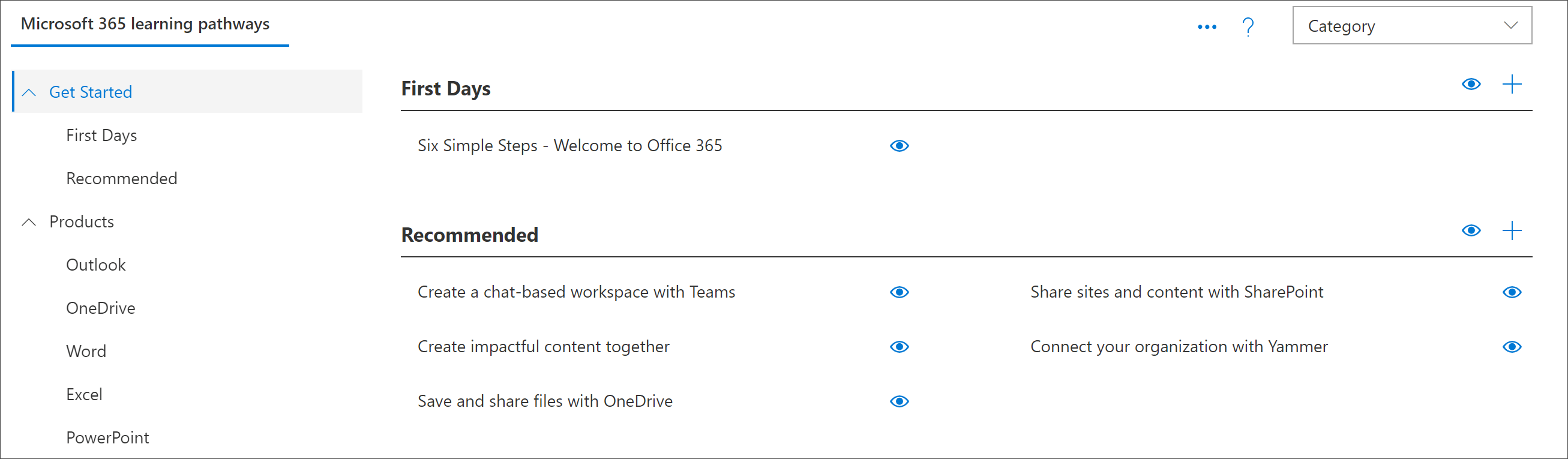 SharePoint look book Microsoft 365 learning pathways