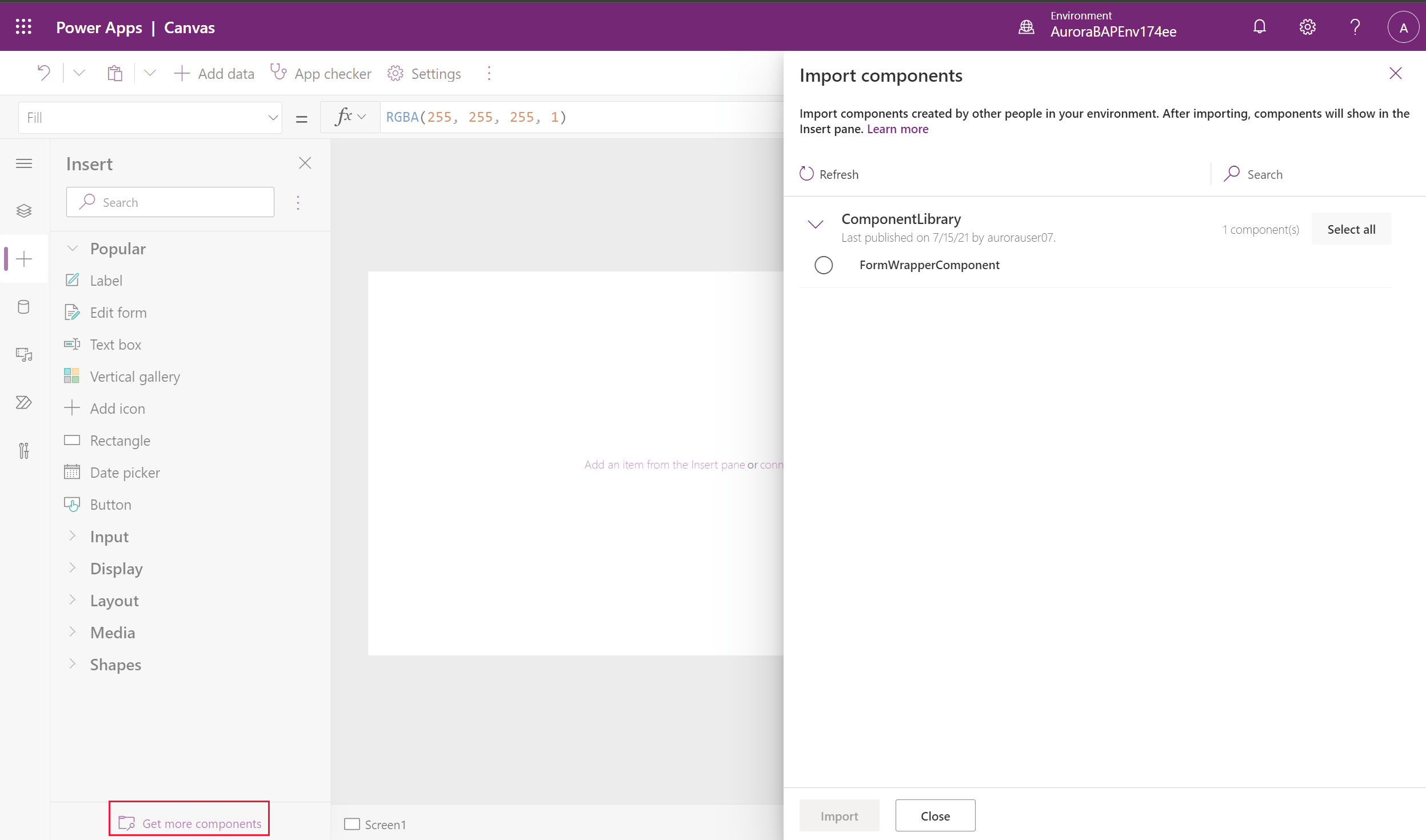 Add canvas components to a custom page for your modeldriven app