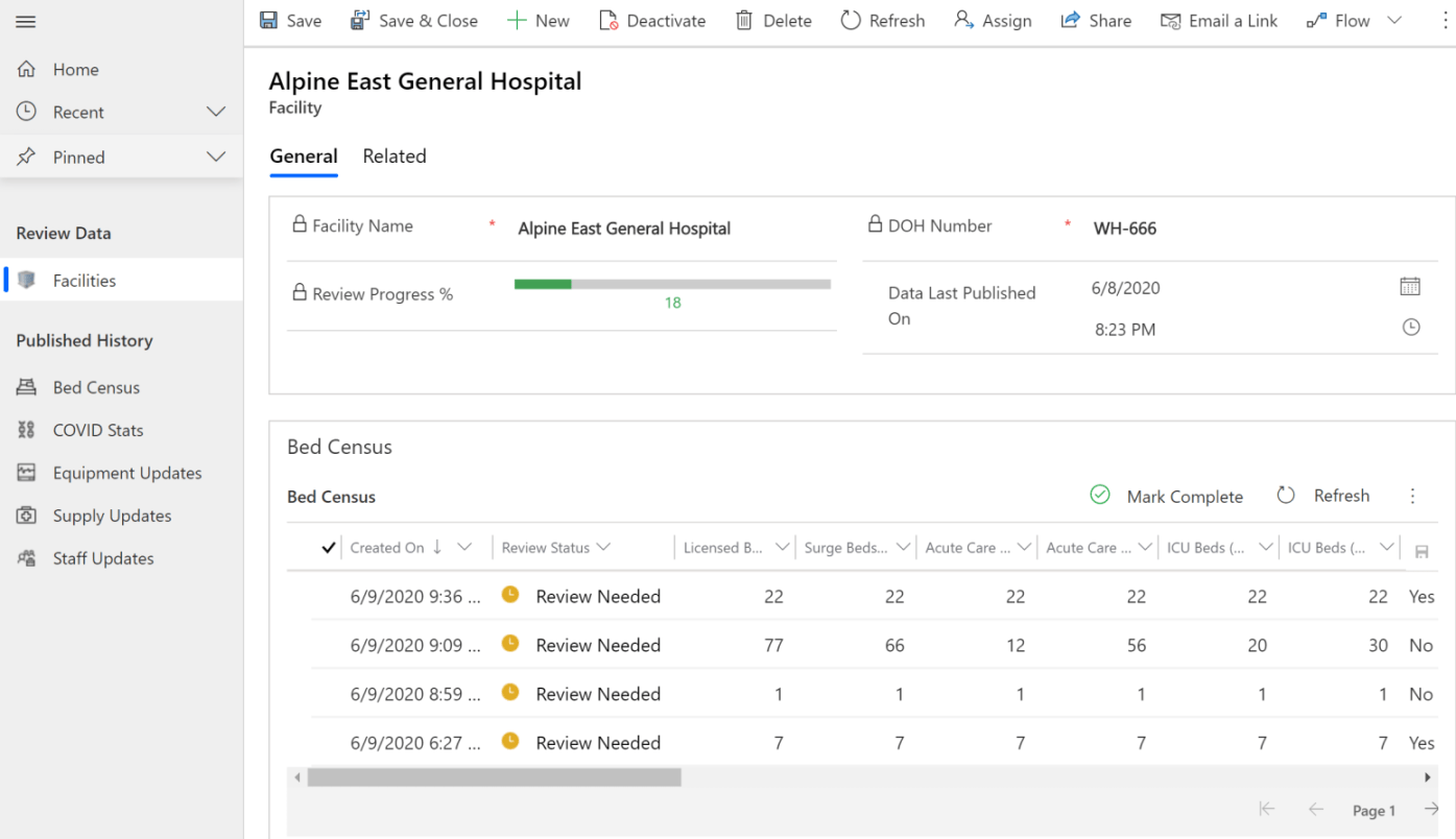 Transfer data from Hospital to Regional System Power Apps Microsoft