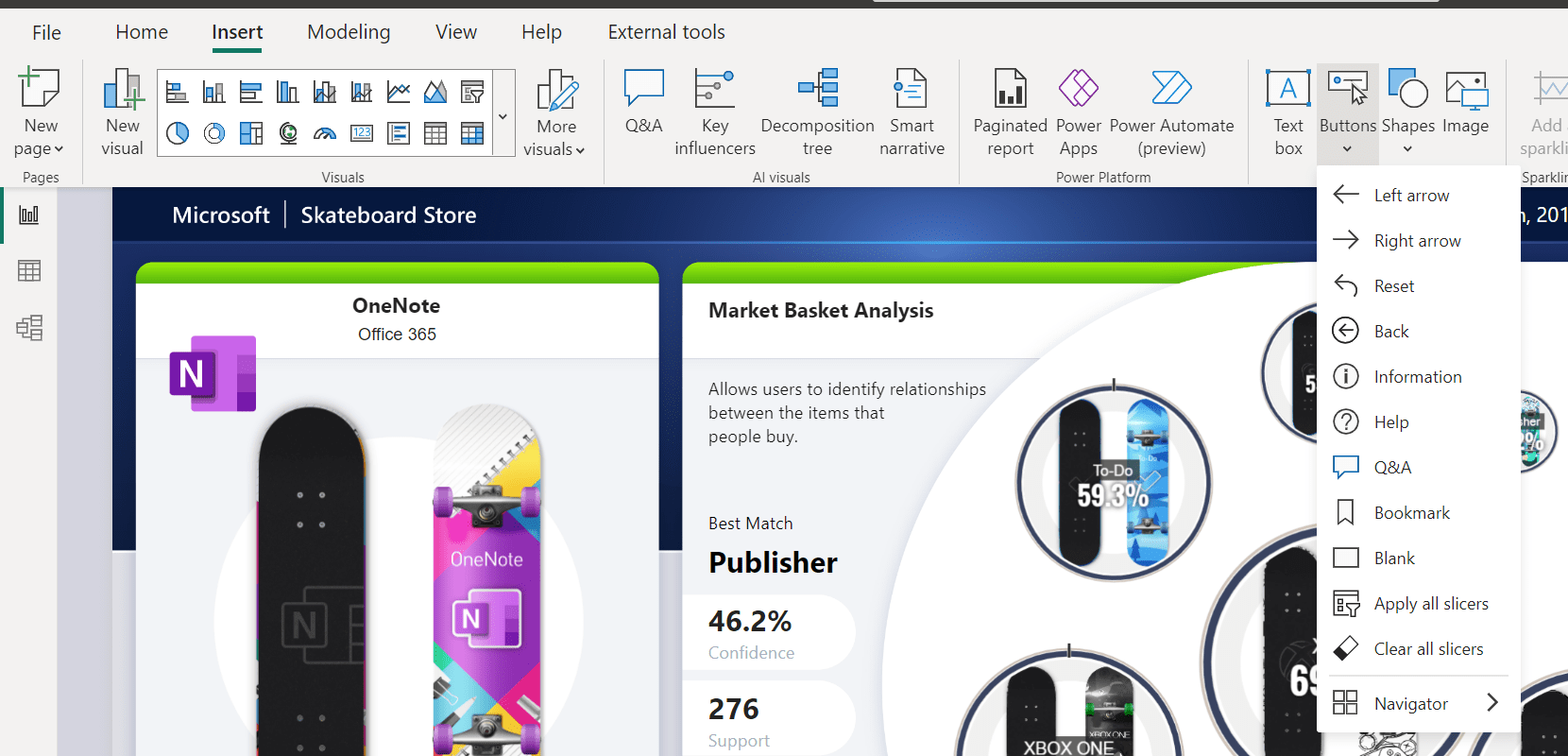 Create buttons in Power BI reports Power BI Microsoft Learn