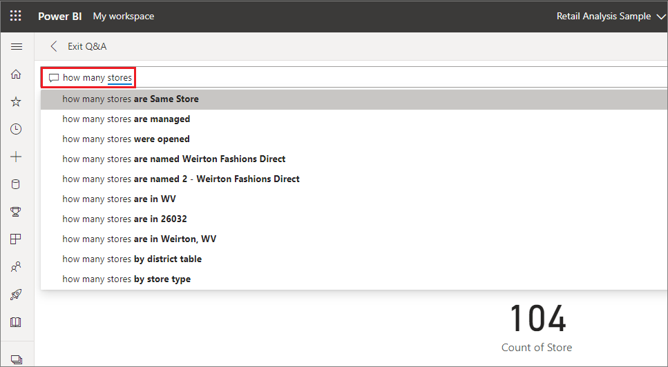 Use Power BI Q&A to explore and create visuals Power BI Microsoft Learn