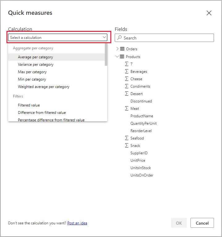 Use quick measures for common and powerful calculations Power BI Microsoft Learn