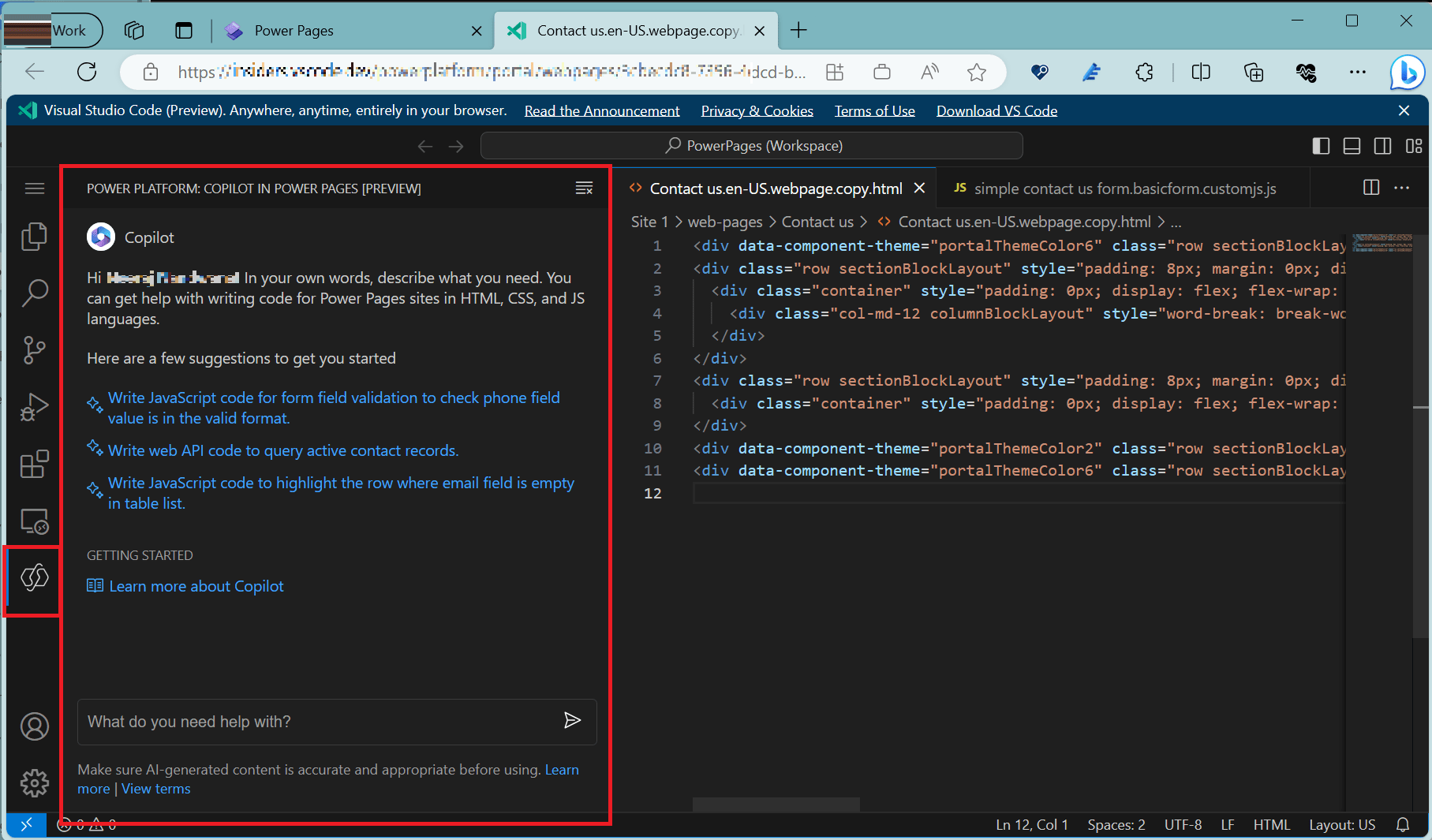 Add AIgenerated code using Copilot (preview) Microsoft Learn