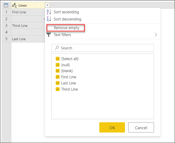 Filter by values in a column Power Query Microsoft Learn