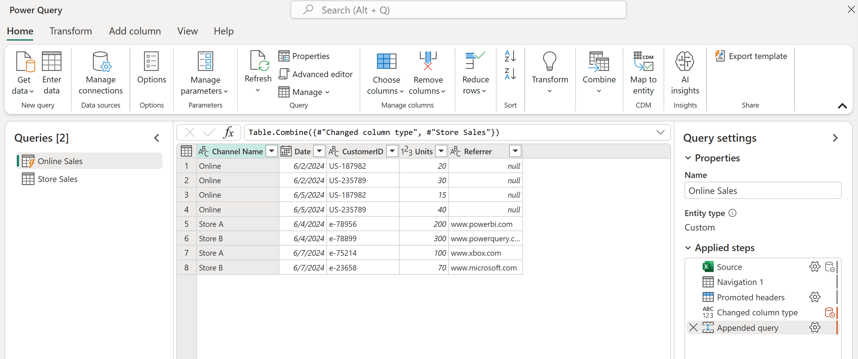 Power Bi Merge Vs Append Queries Printable Online