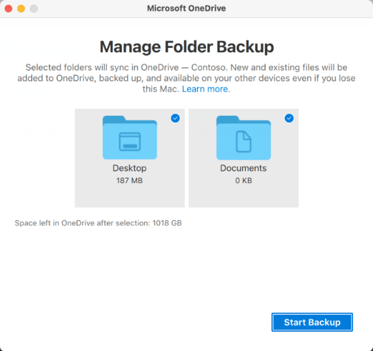 Redirect and move macOS known folders to OneDrive SharePoint in