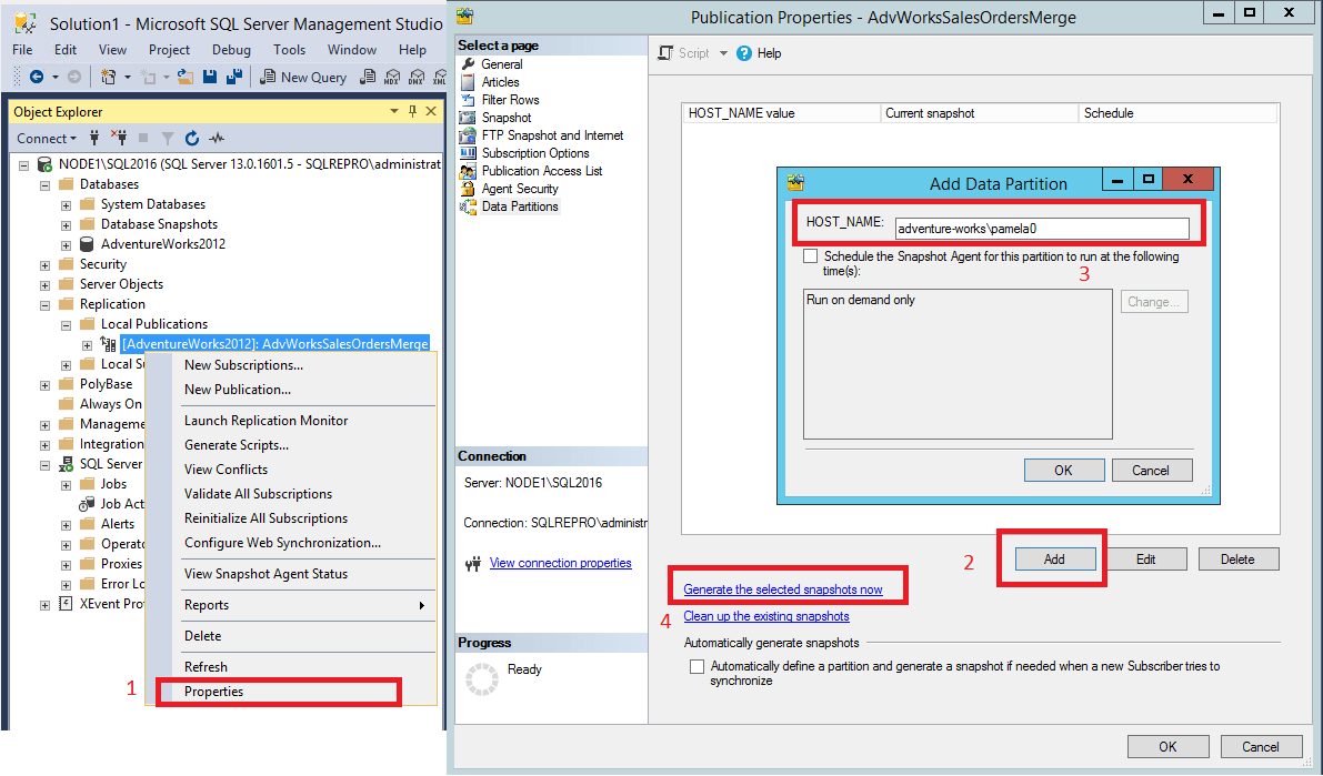 Tutorial Configure Merge Replication SQL Server Microsoft Learn