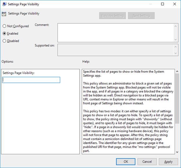 Use Settings app Group Policy Windows Client Microsoft Learn