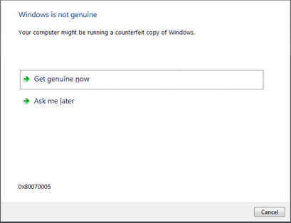 Error 0x80070005 when you log on to computer - Windows Server