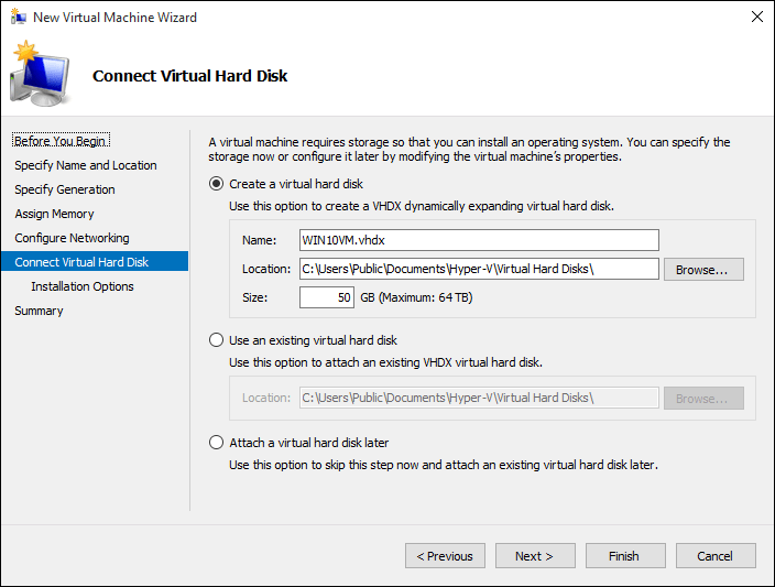 Create a Virtual Machine with HyperV on Windows 10 Microsoft Learn