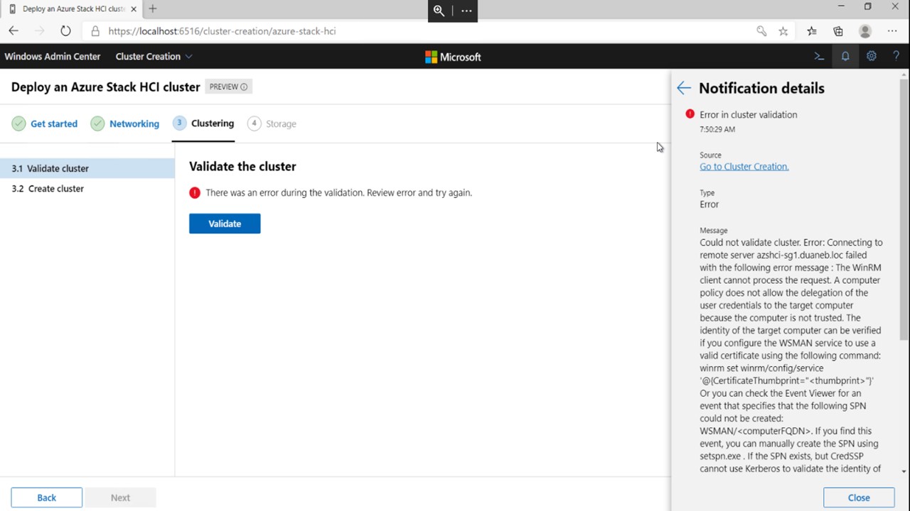 Windows Admin Center known issues Microsoft Learn