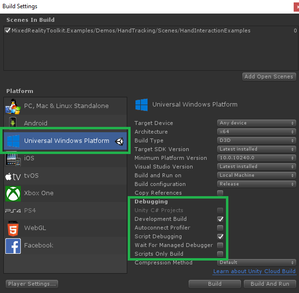 Managed debugging with Unity Mixed Reality Microsoft Learn