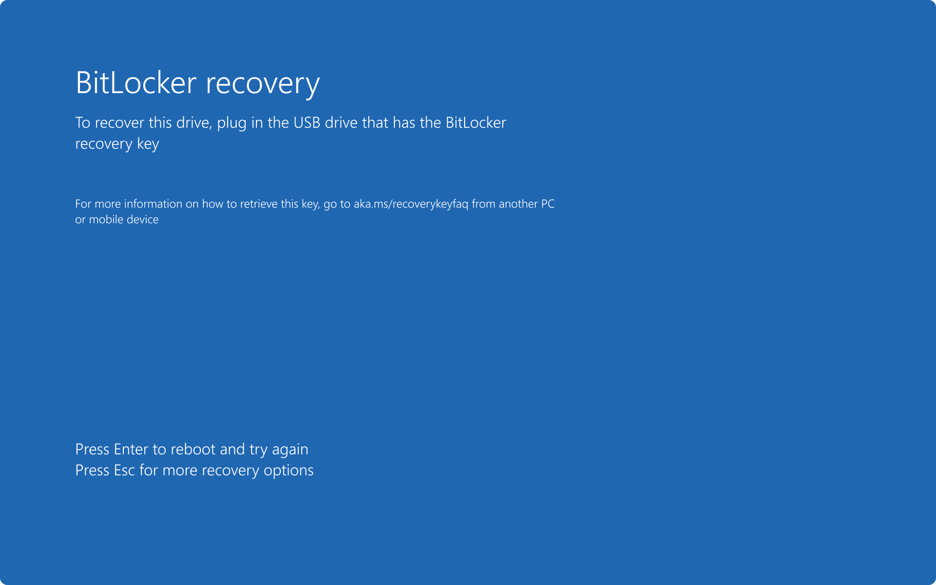 BitLocker recovery overview | Microsoft Learn