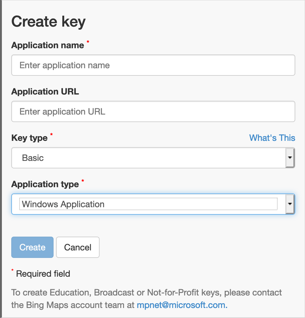 Request a maps authentication key UWP applications Microsoft Learn