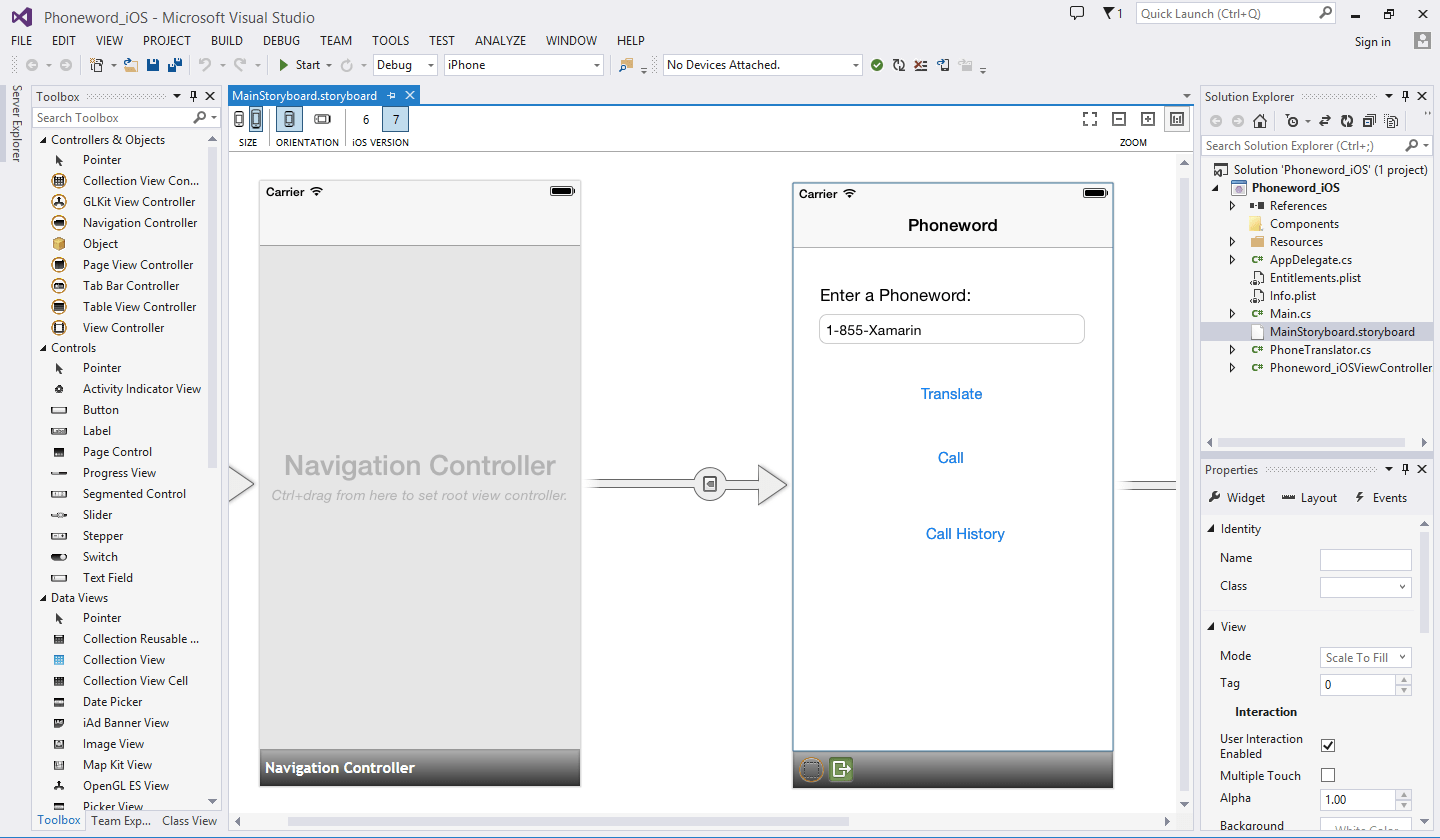 Building User Interfaces with the iOS Designer Xamarin Microsoft Learn