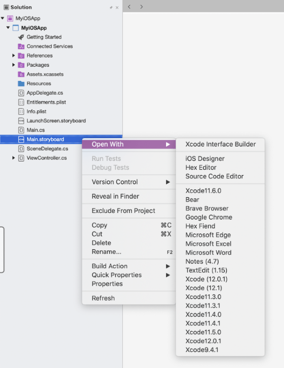 Designing user interfaces with Xcode Xamarin Microsoft Learn