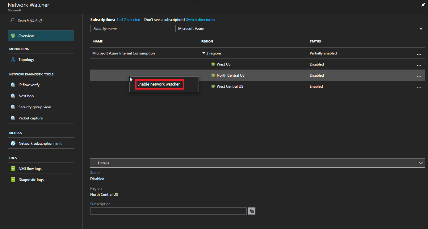 Creación de una instancia de Azure Network Watcher Microsoft Learn