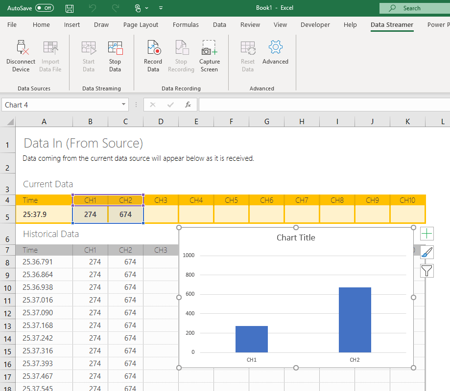 Tutorial Visualización de datos de streaming en Excel Excel Data