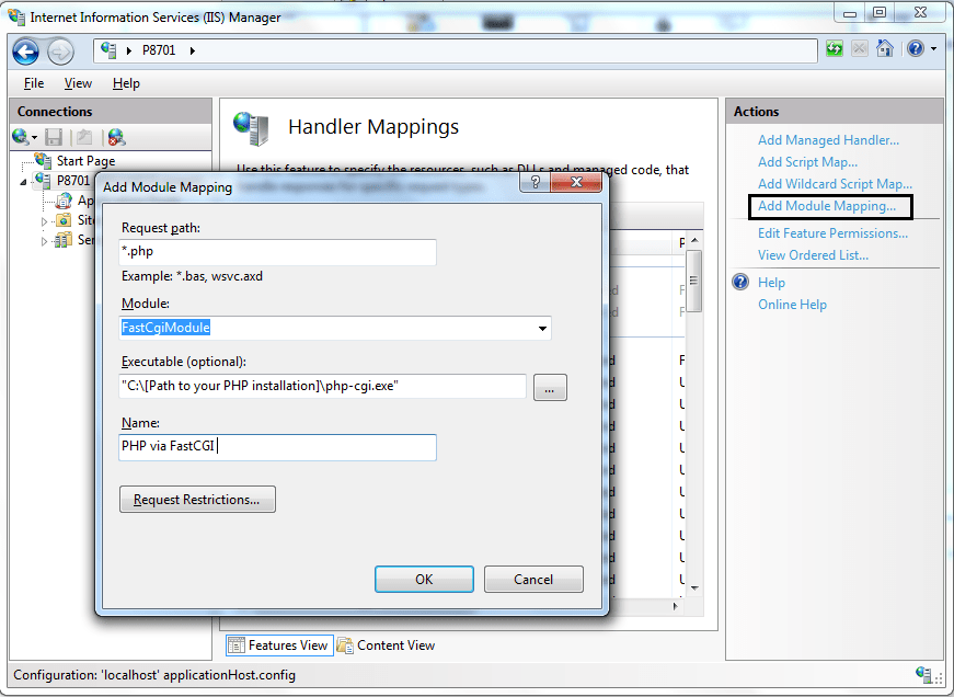 Utilisation de FastCGI pour héberger des applications PHP sur IIS 7
