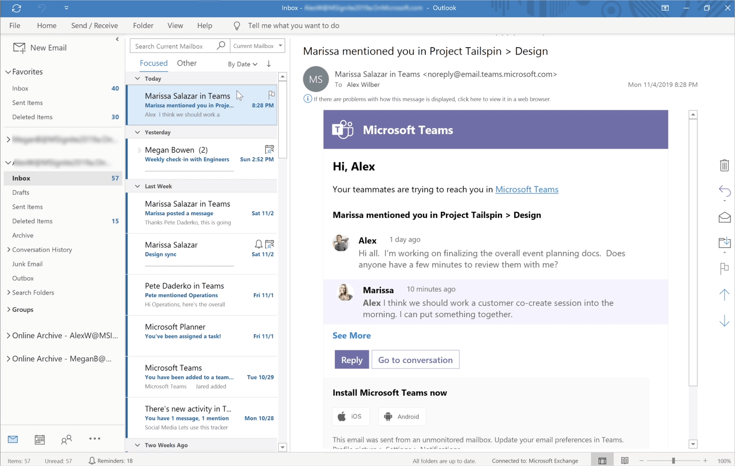 Intégration des emails Teams et Outlook Microsoft Teams Microsoft