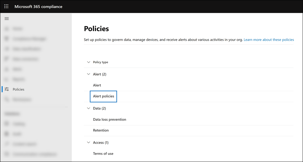 Microsoft 365 alert policies Microsoft Learn