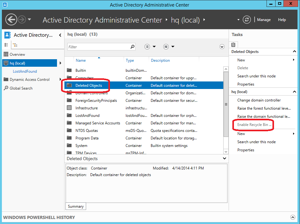 Advanced AD DS Management Using Active Directory Administrative Center