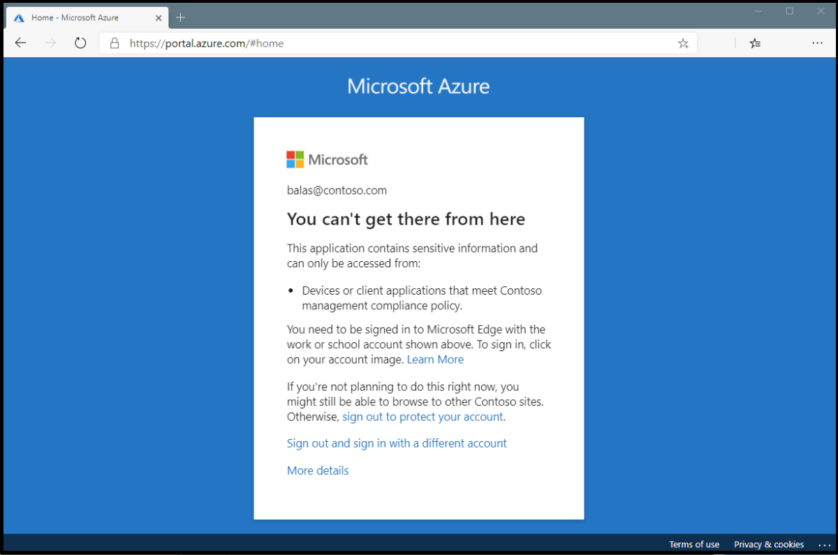 条件付きアクセスでのサインインに関する問題のトラブルシューティング Azure Active Directory Microsoft