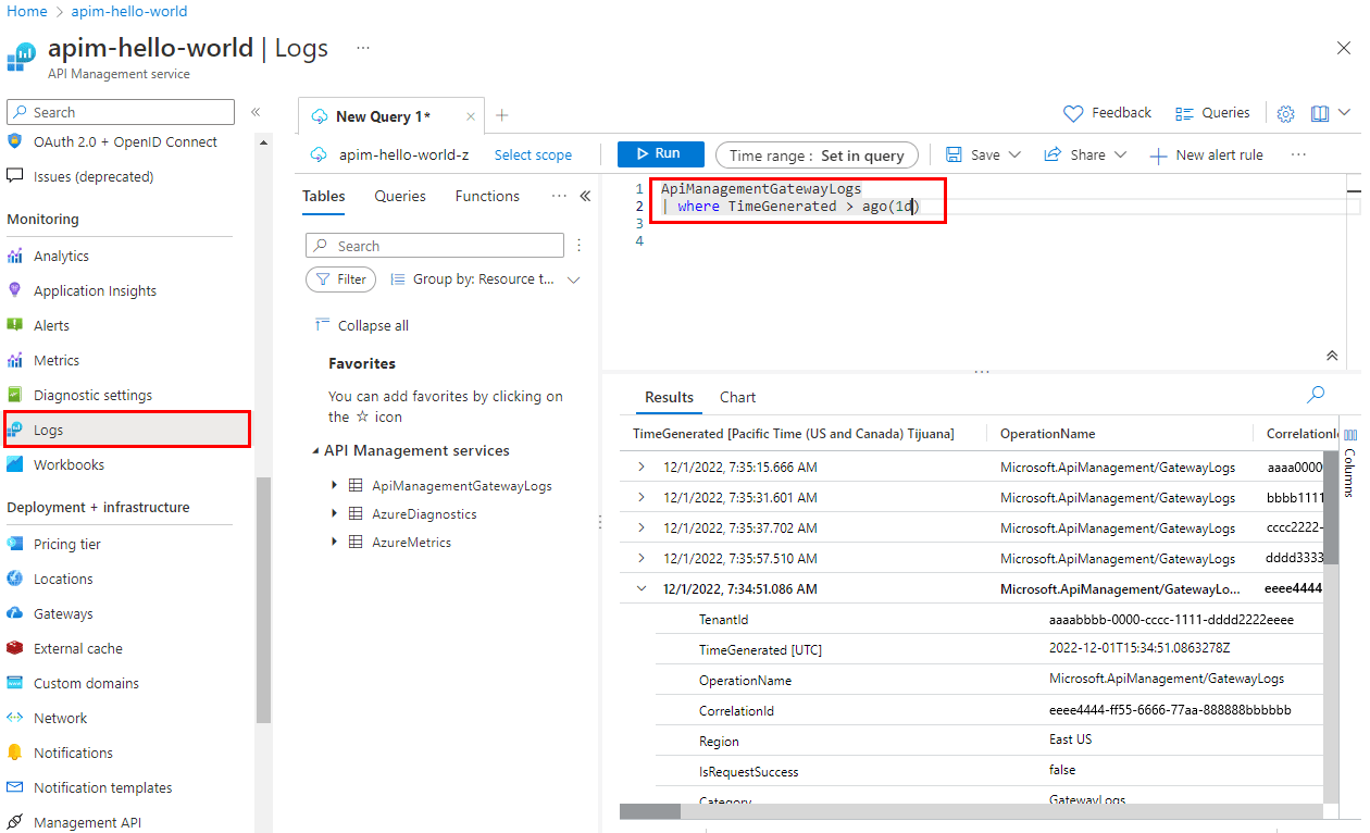 チュートリアル Azure API Management で発行された API を監視する Microsoft Learn