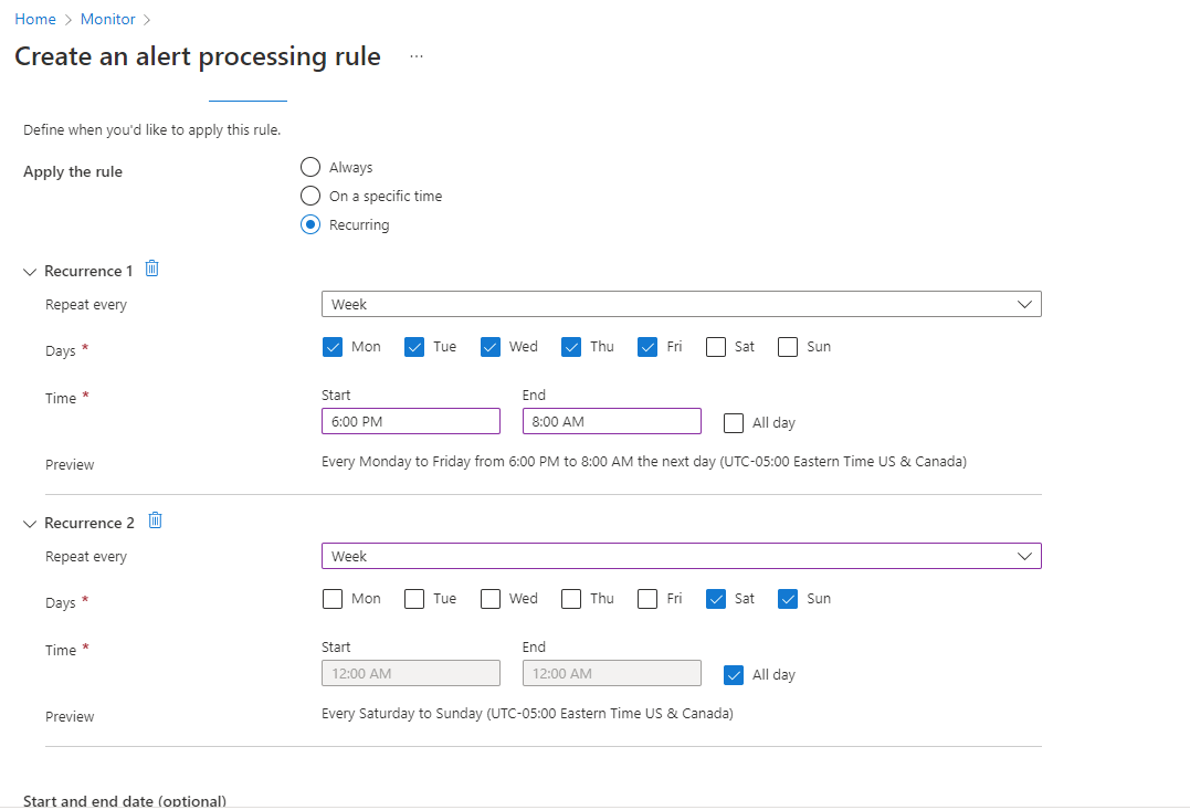 Alert processing rules for Azure Monitor alerts Azure Monitor