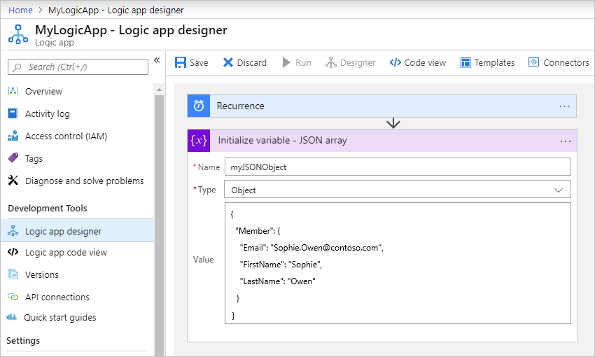 データの操作の実行 Azure Logic Apps Microsoft Learn