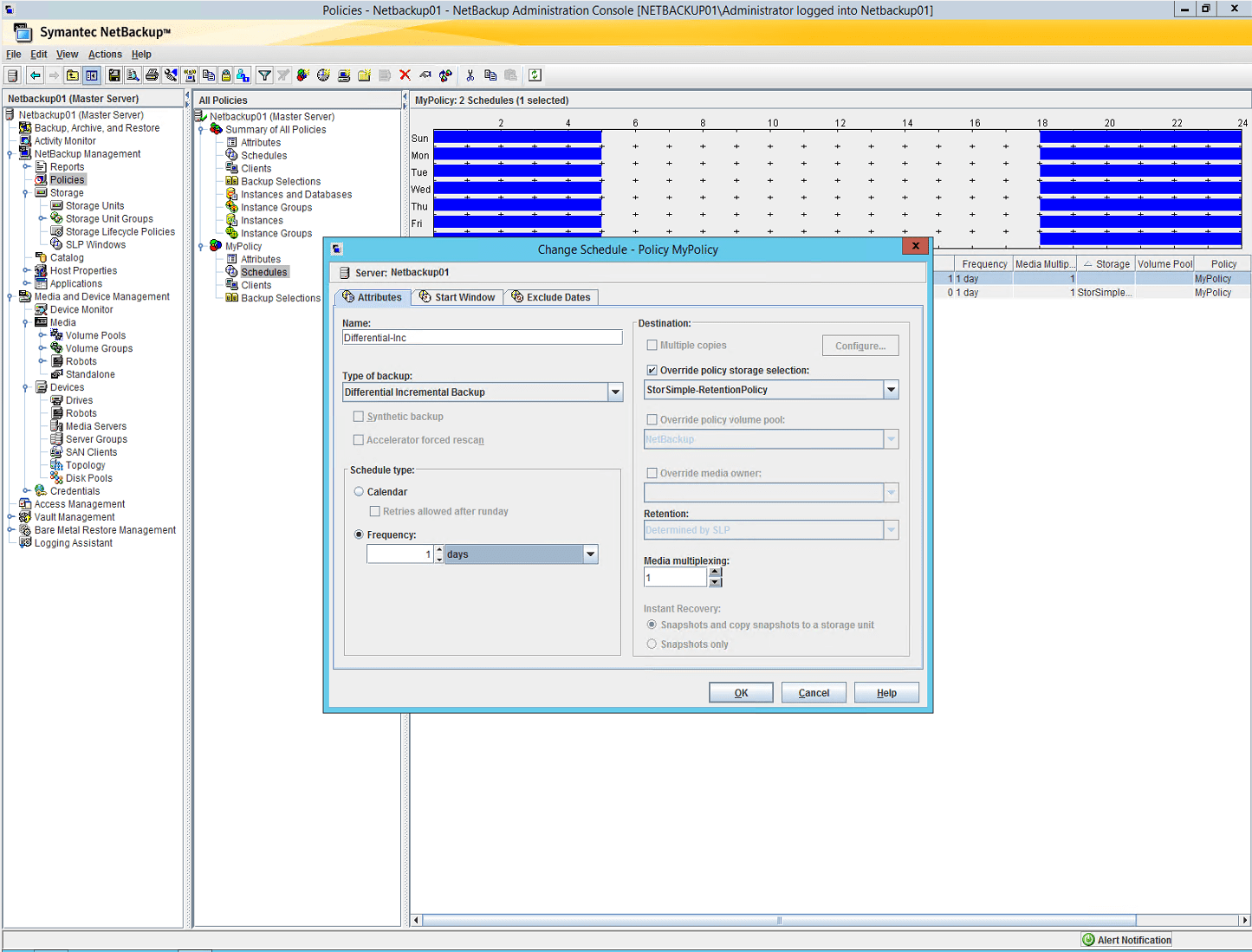 NetBackup を使用したバックアップ ターゲットとしての StorSimple 8000 シリーズ Microsoft Learn