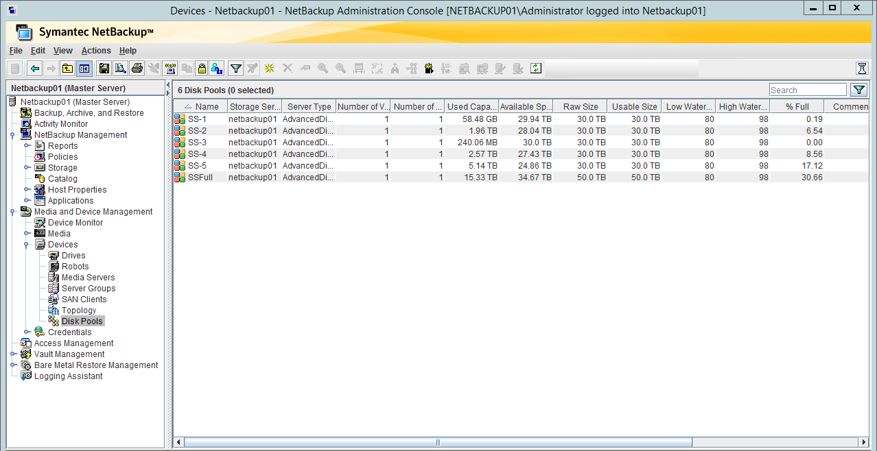 NetBackup を使用したバックアップ ターゲットとしての StorSimple 8000 シリーズ Microsoft Learn